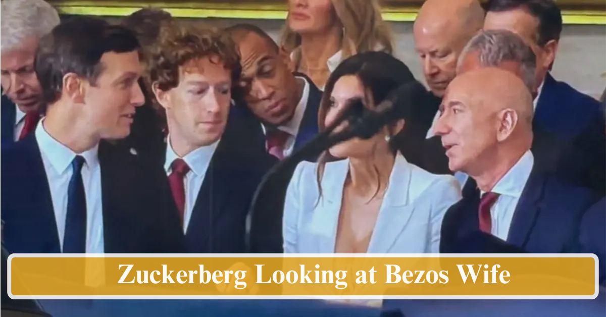 Zuckerberg Looking at Bezos Wife